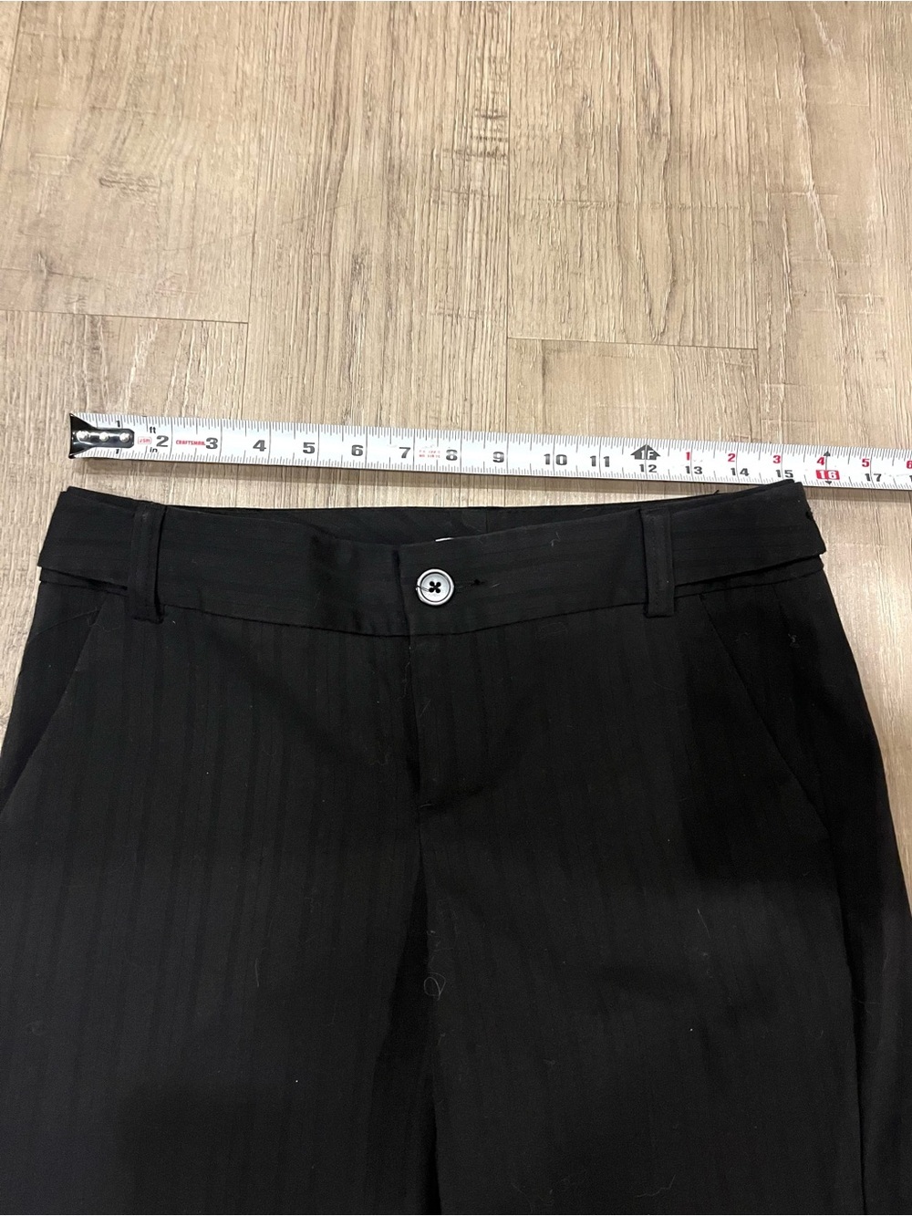 G.H. Bass Black Dress Pants with Subtle Stripes 4 - Picture 7 of 13